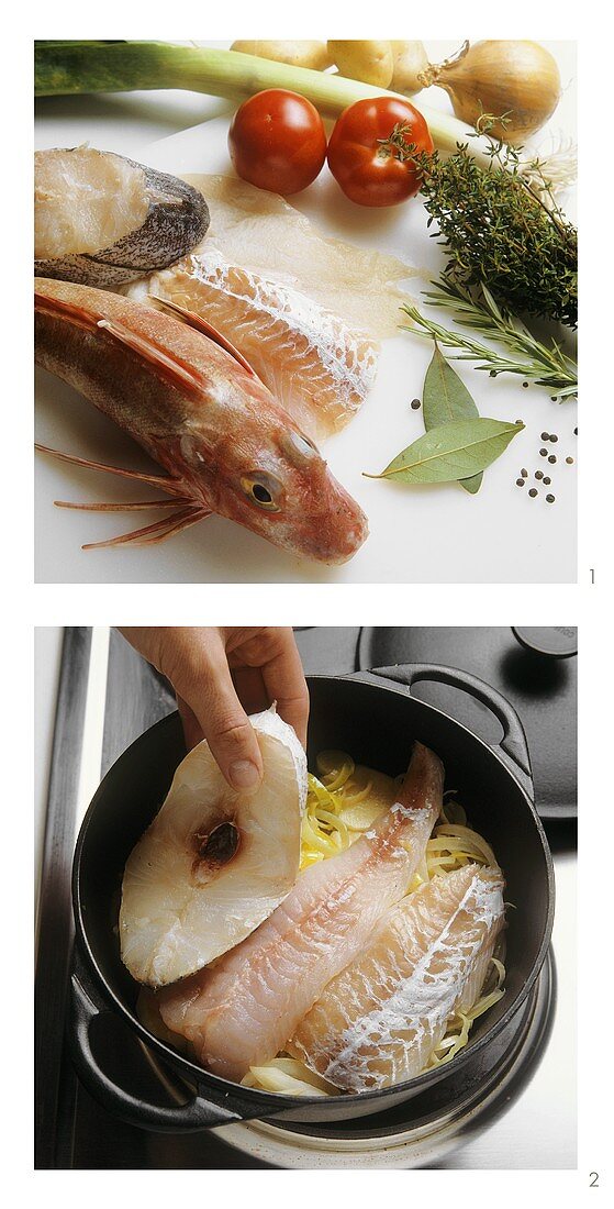 Fischsuppe mit Nordseefisch zubereiten