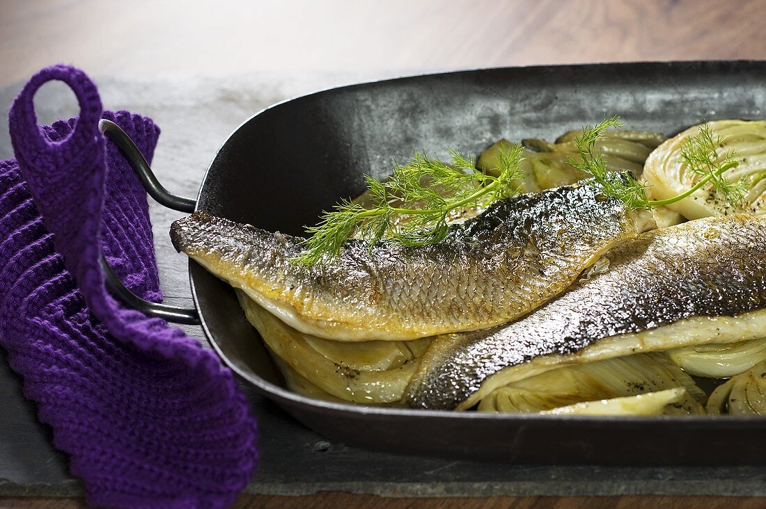 Branzino al finocchio (Seebarsch mit Fenchel, Italien)