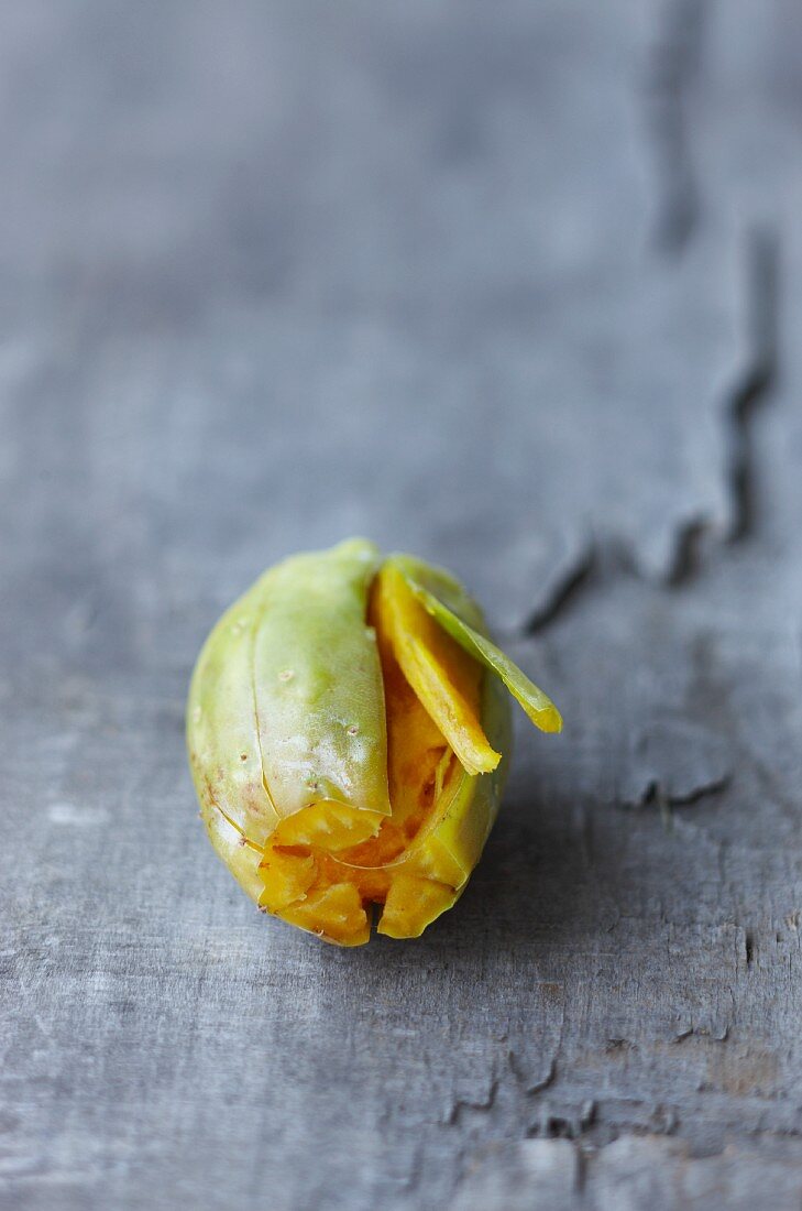 A sliced prickly pear