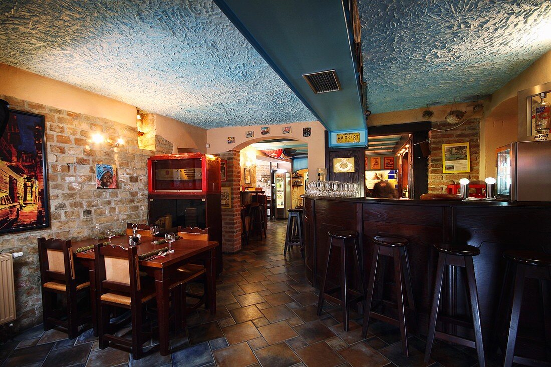 A cellar bar in Restaurant Buena Vista, Jilhava, Czech Republic
