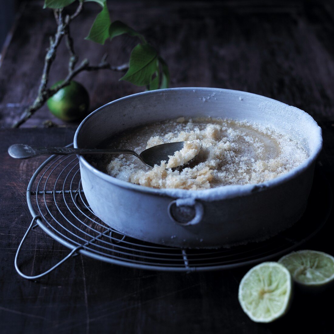 Lime and beer granita