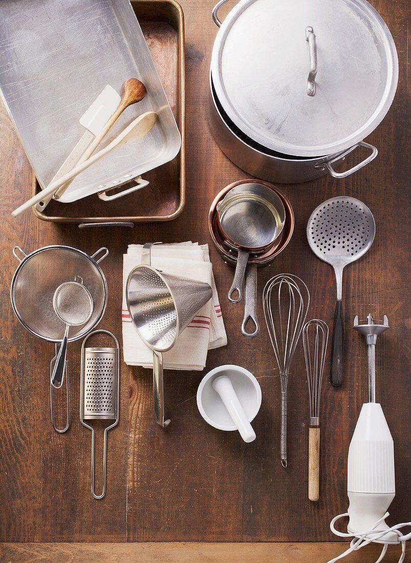 An assortment of kitchen tools