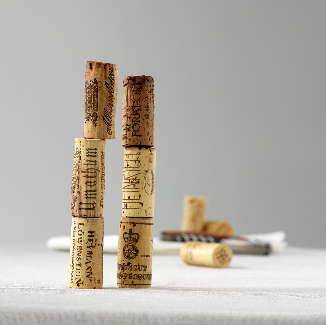 A stack of wine corks