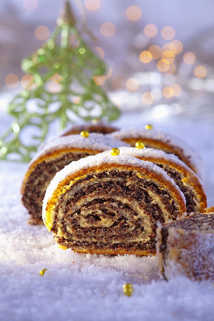 Christmas poppy seed roulade from Poland