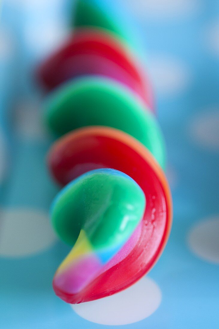Colorful spiral lollipops
