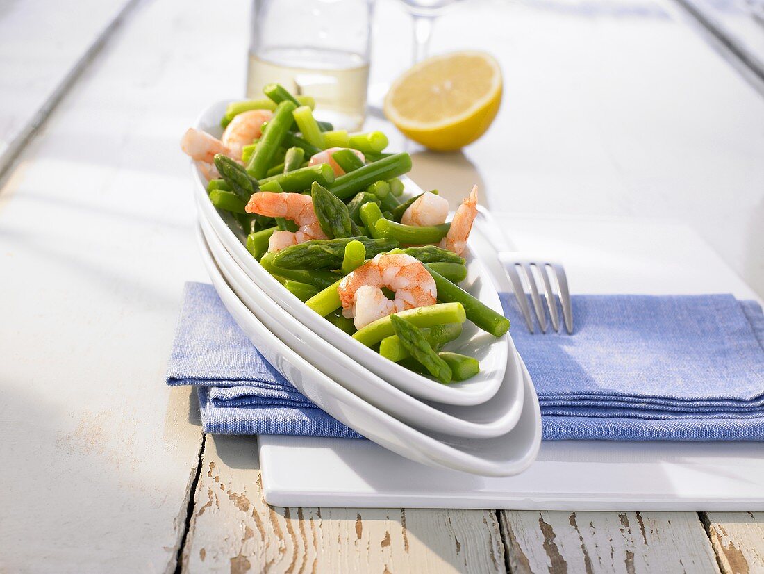 Asparagus with shrimp