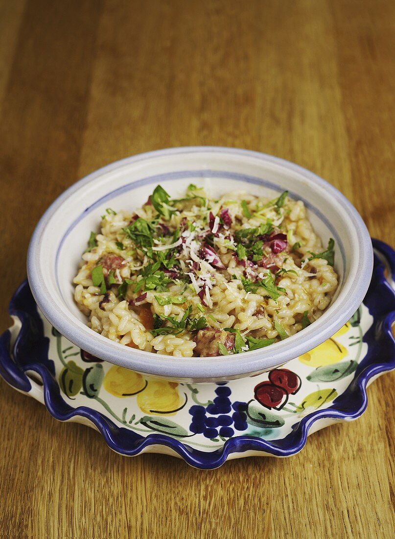 Risotto mit Salsicce, Radicchio und Taleggio