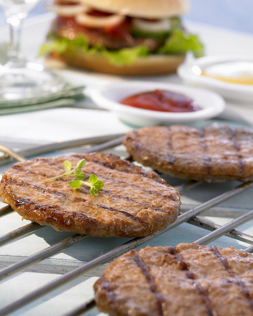 Grilled hamburgers