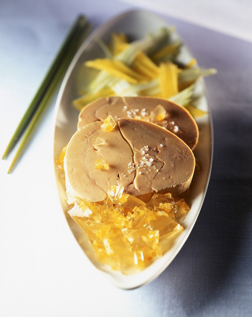 Goose foie gras with aspic