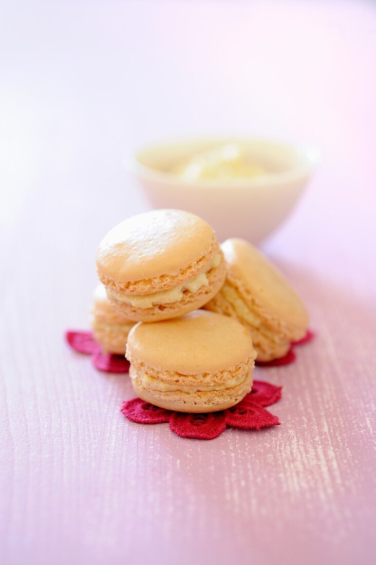 Mandel-Macarons mit Ahornsirup