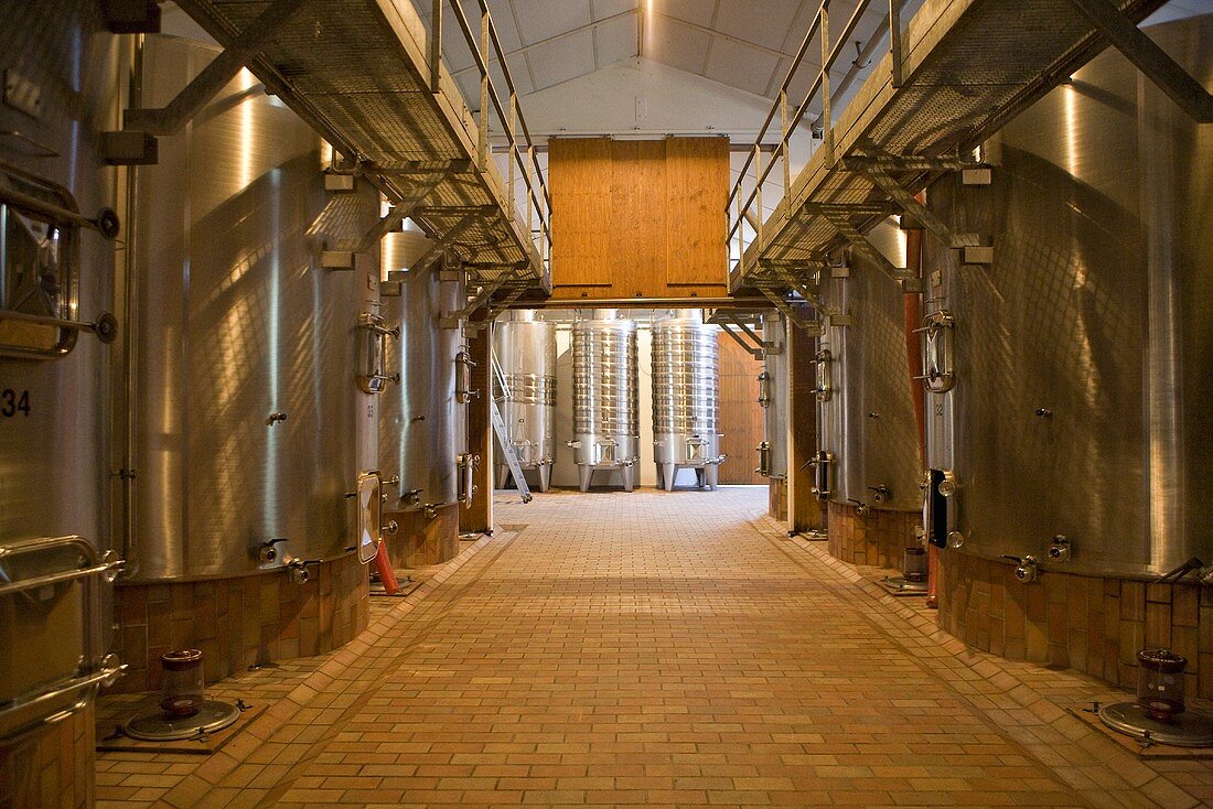 Wine production at Chateau Lynch-Bages Winery, France