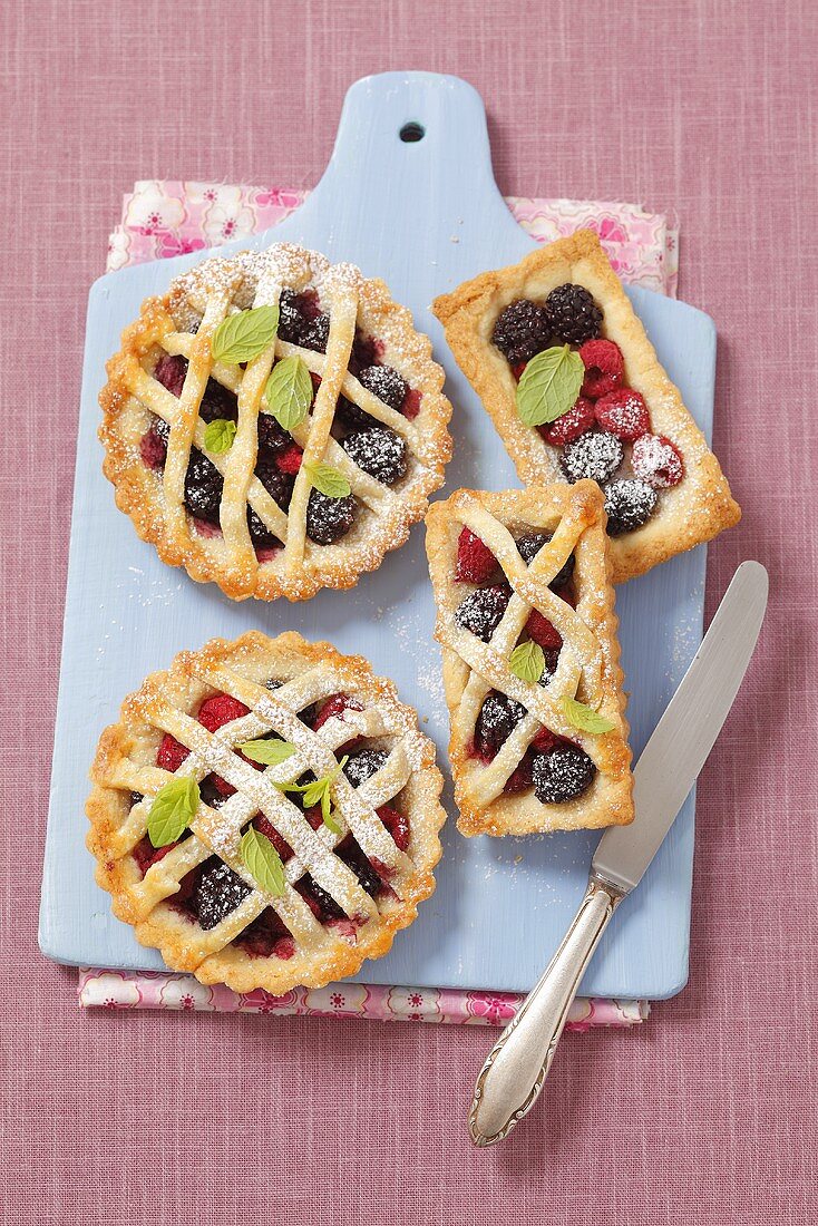Assorted berry tarts