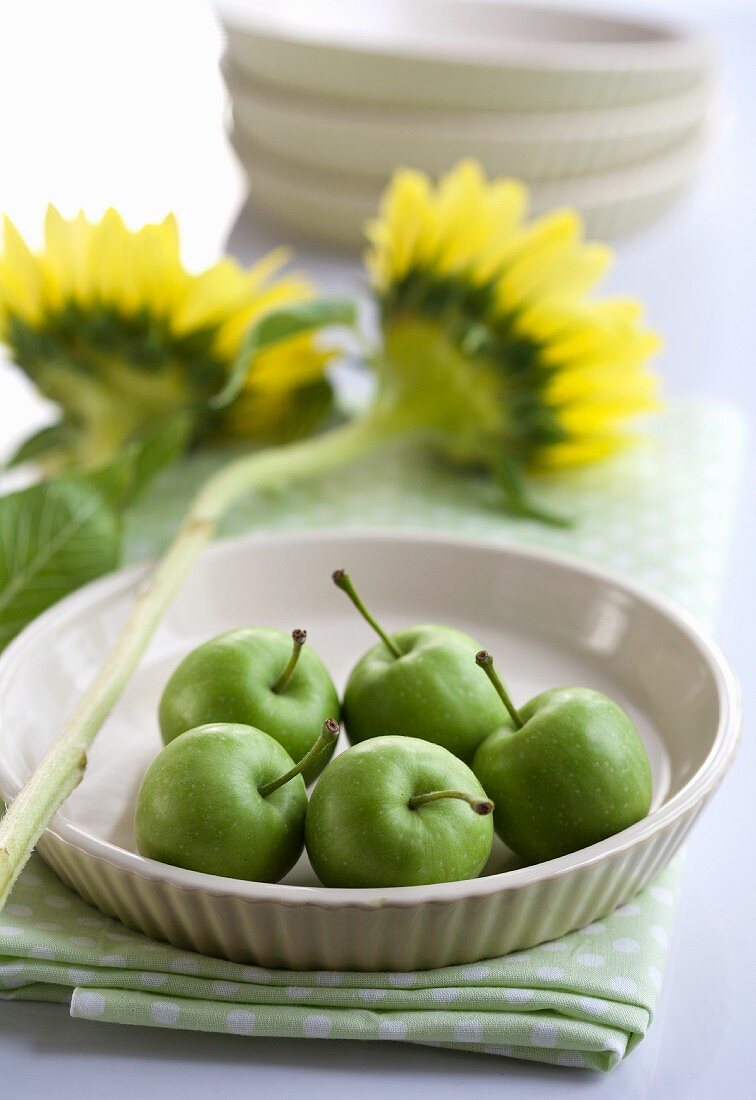 Grüne Äpfel in einer Schale