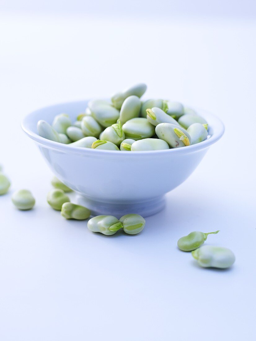 A bowl of broad beans