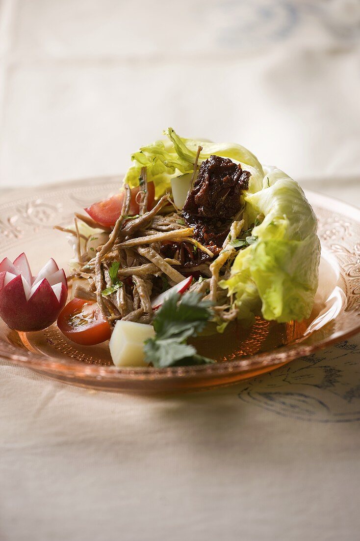 Salpicon (Salat mit Rindfleisch, Chili & Gemüse)