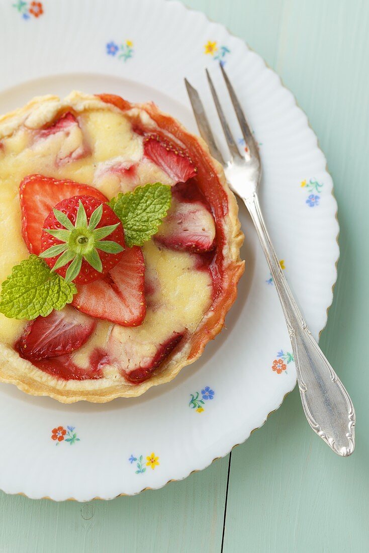 Erdbeertarte mit Vanillecreme