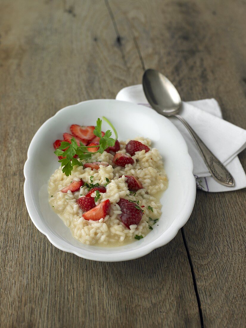 Risotto alle fragole (Erdbeerrisotto)