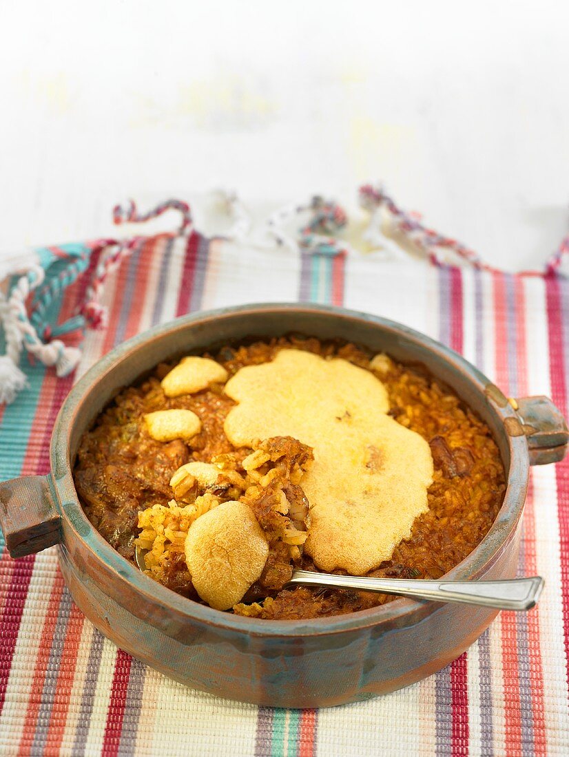 Arroz al horno (Backofenreis, Spanien) mit Knoblauch