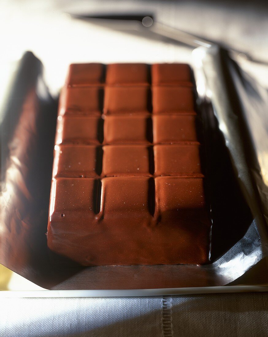 A chocolate tray cake