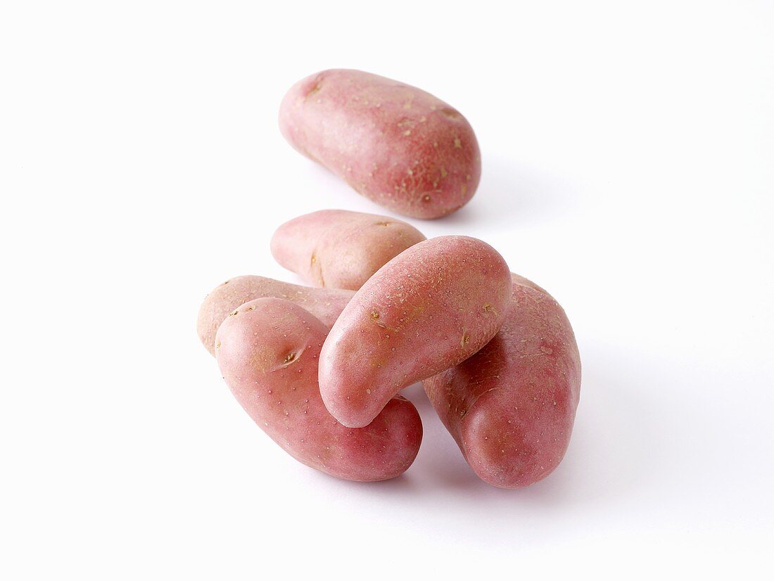 Several red potatoes