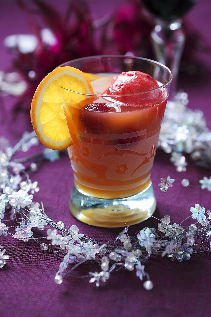 A citrus fruit cocktail