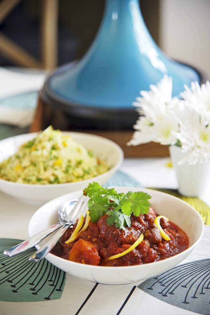 Lamb tajine with couscous