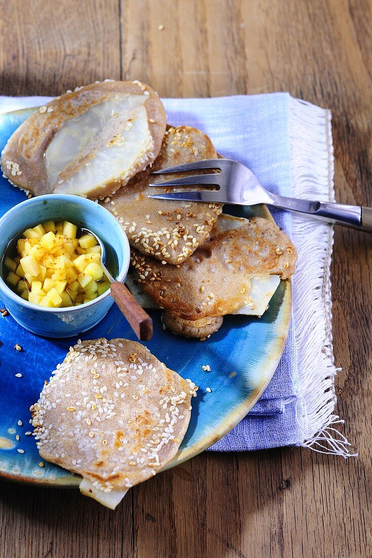 Celeriac in pancake batter