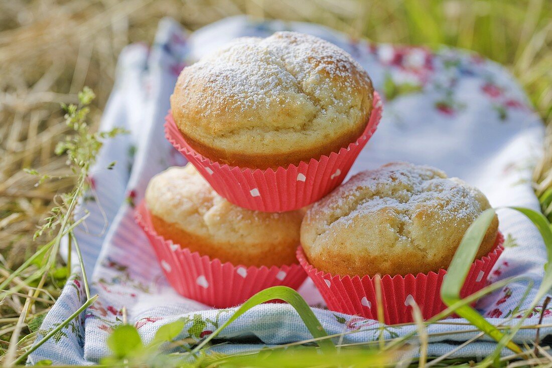 Muffins mit Puderzucker