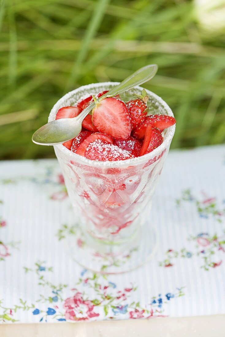 Sugared strawberries