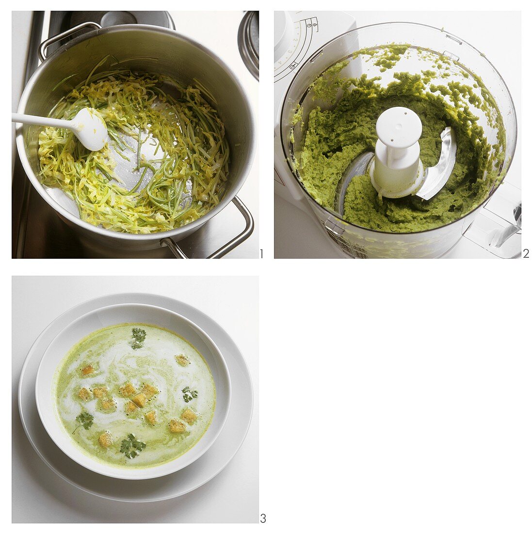 Making fresh pea soup
