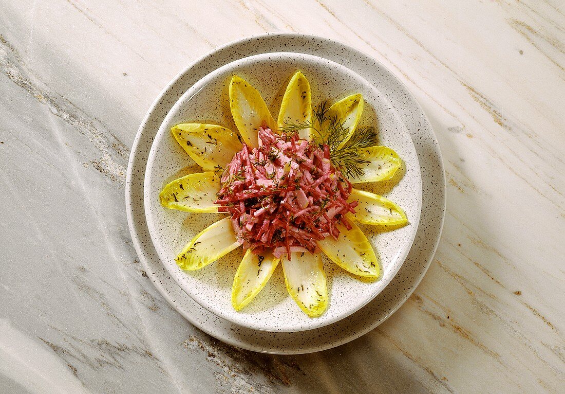 Chicory Salad with Red Beets