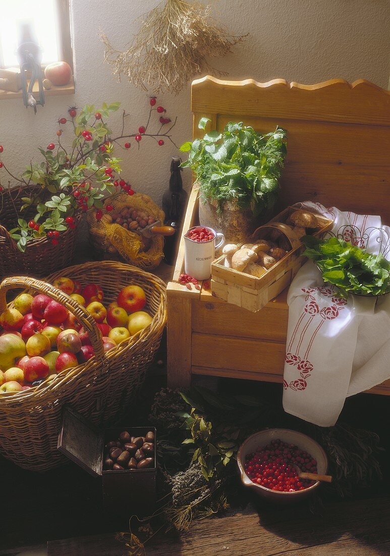 Fall Still Life with Fruits