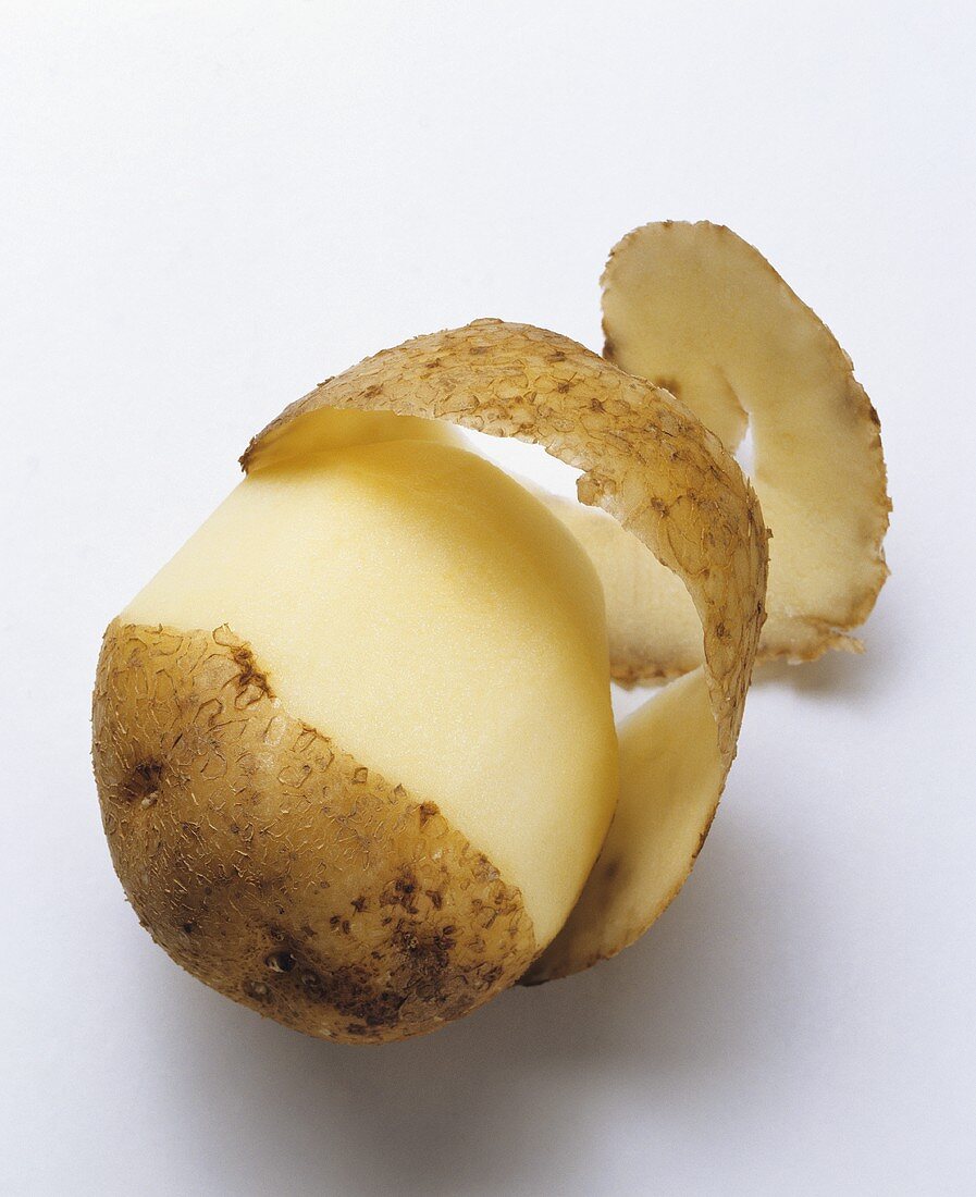 Partially Peeled Potato