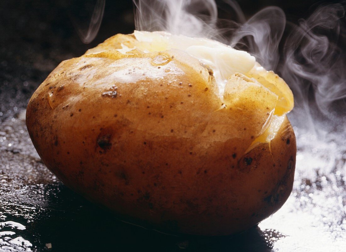 Dampfende Kartoffel