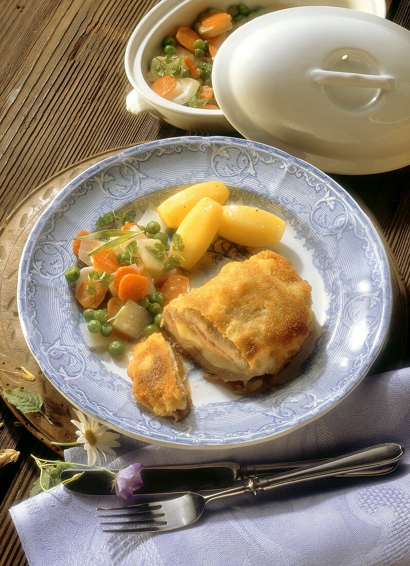 Cordon Bleu with assorted Vegetables