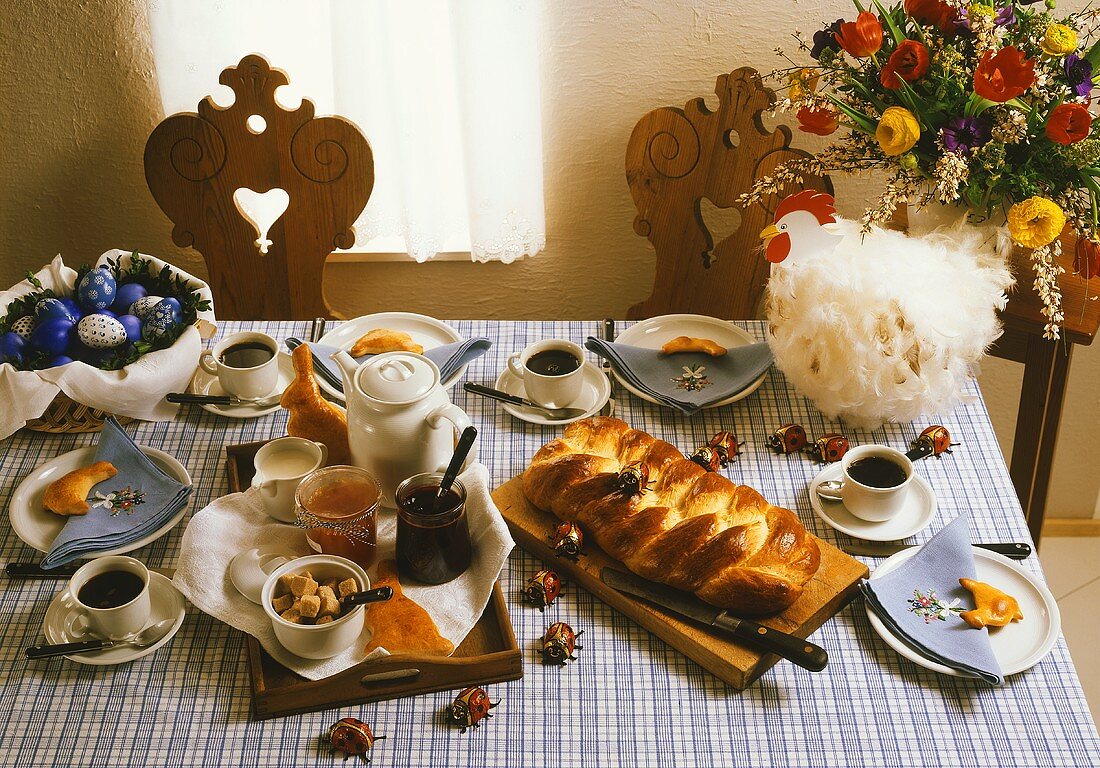 Country Easter Breakfast Table Setting