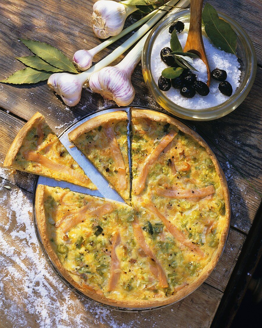 Salmon quiche