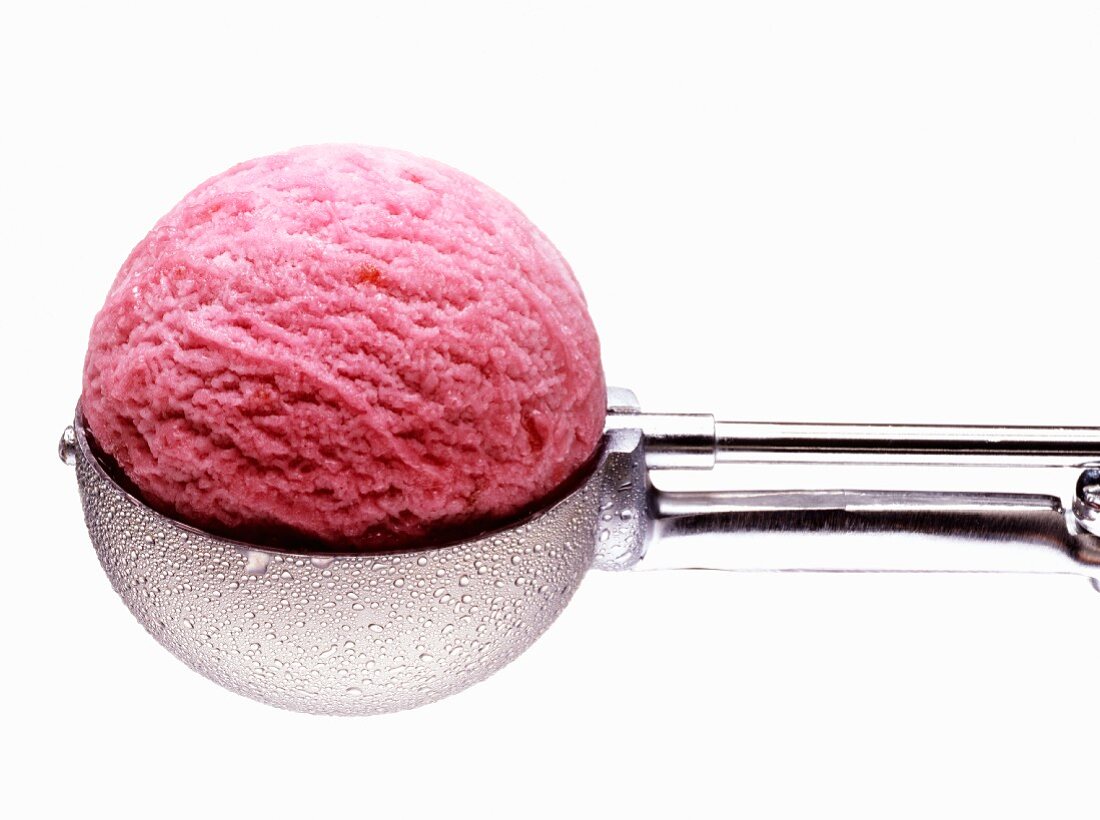 Strawberry Icecream in a Scooper