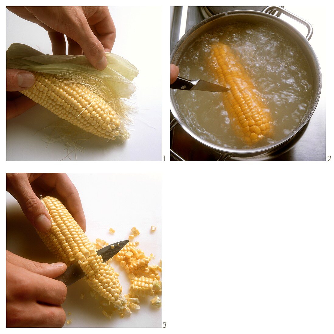 Peeling (Shucking) an Ear of Corn