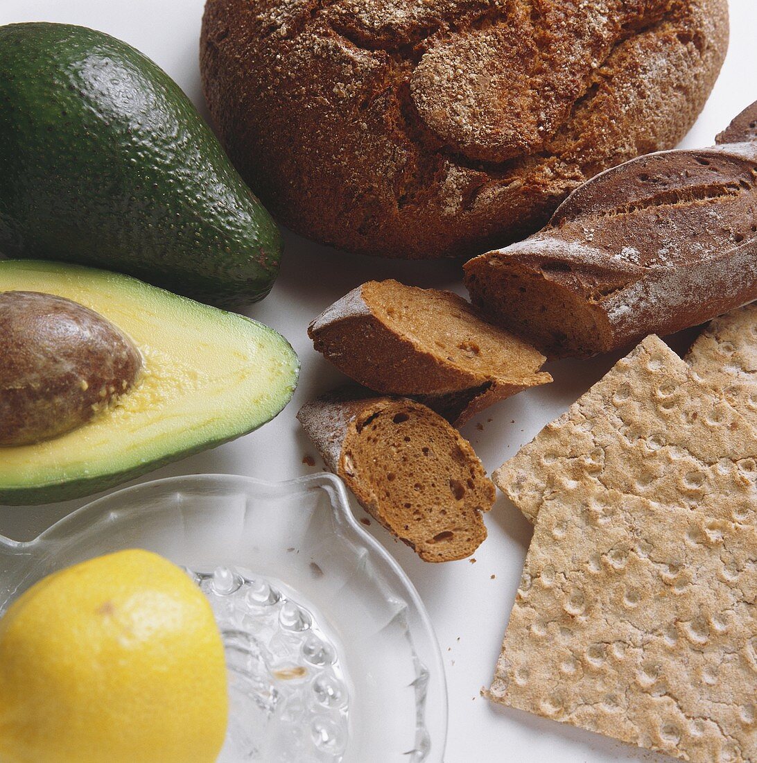 Avocadoes; Lemon & Breads