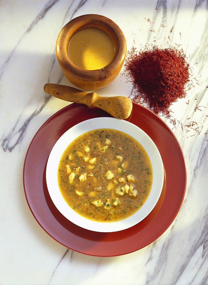 Strained Fish Soup with Rouille