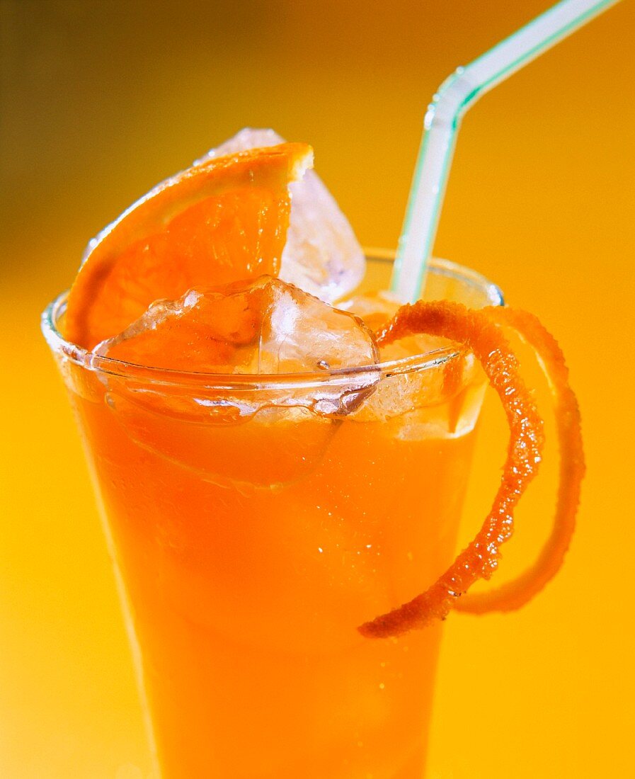 Ein erfrischender Orangencocktail