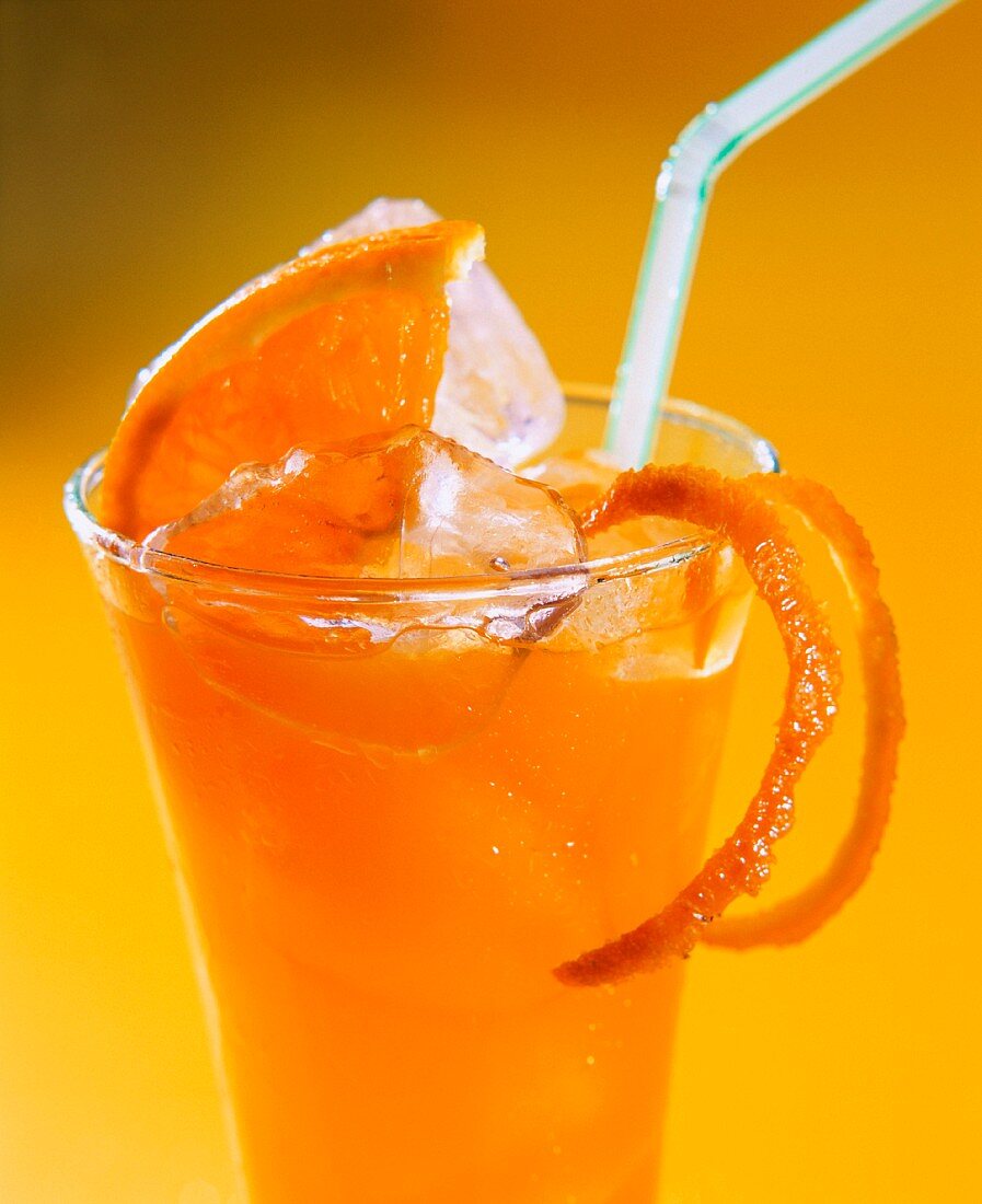 Refreshing orange cocktail