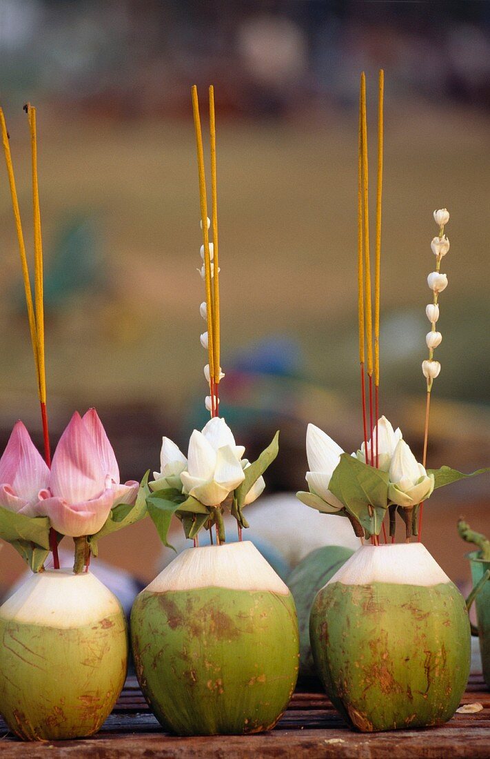 Ritual offerings, Phnom Penh, Cambodia