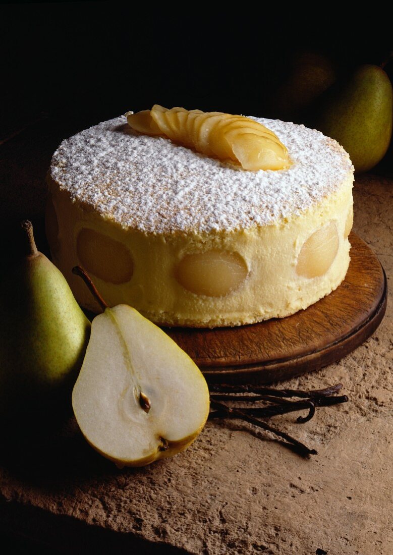 Bavarian pear dessert