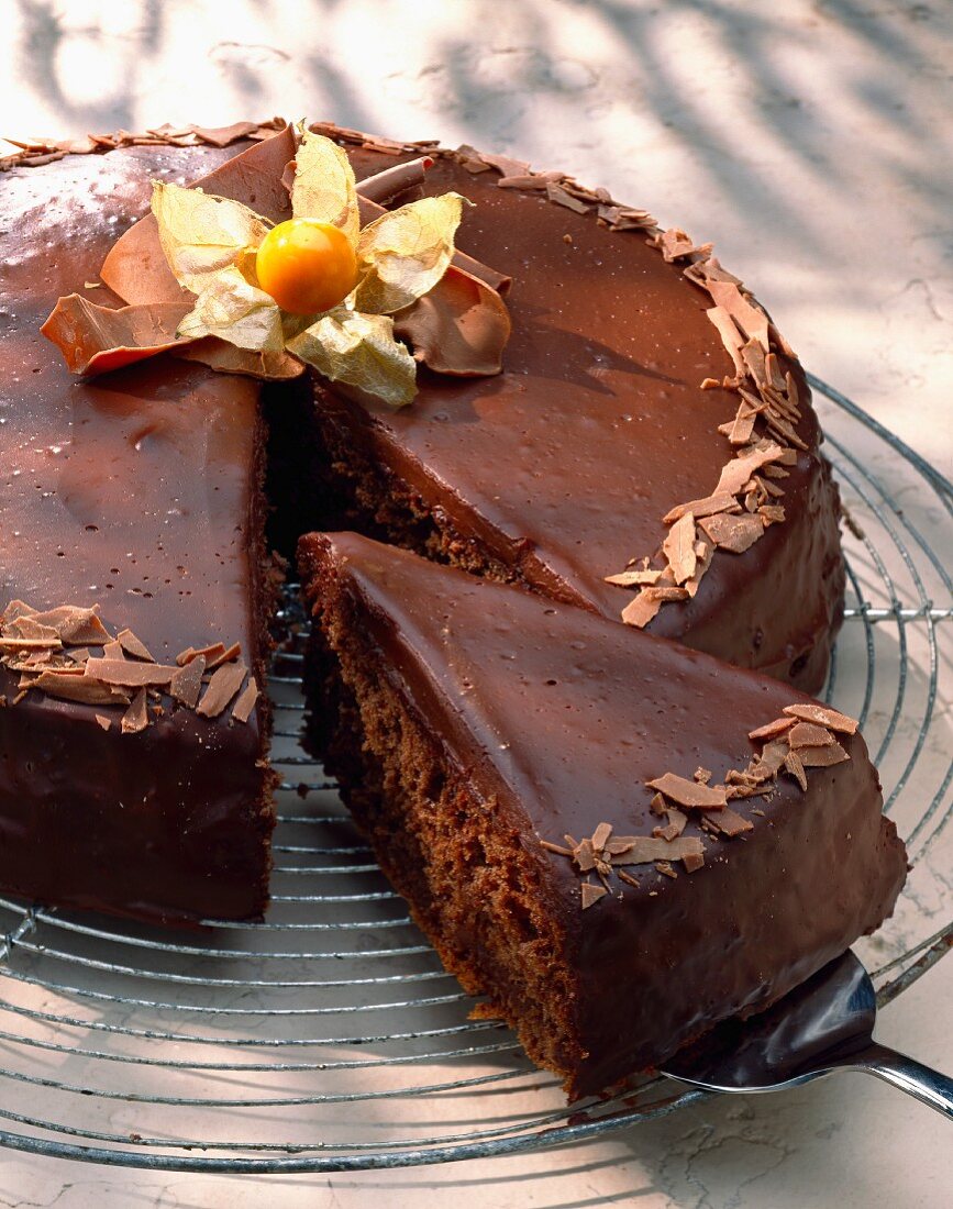 Chocolate and tea cake