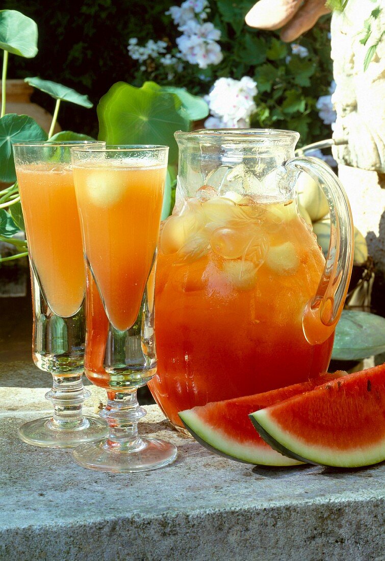 Cocktail aus drei Melonen