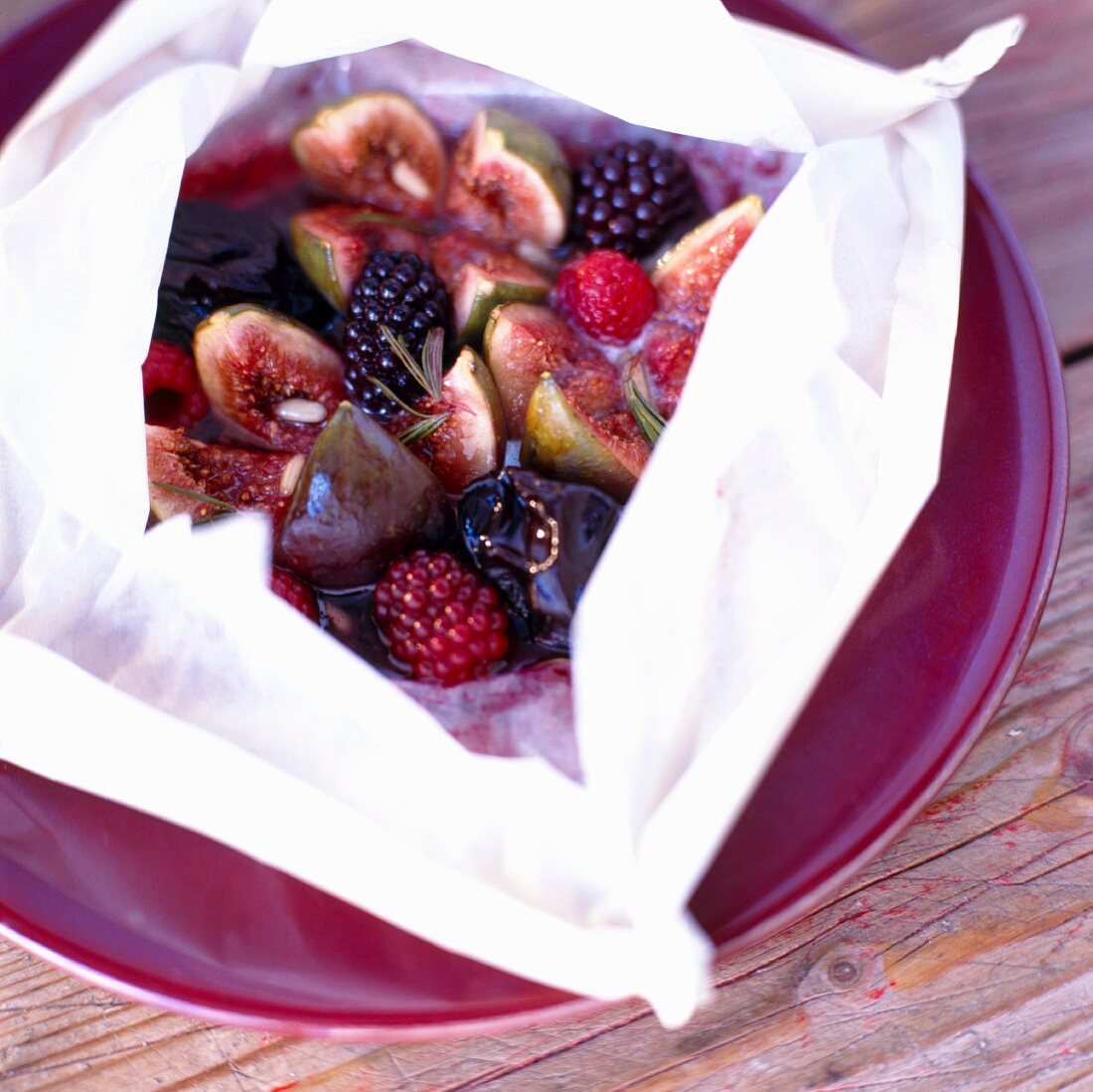 Fig, prune and blackberry cream Papillotes