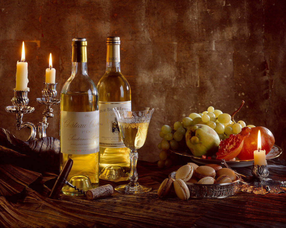 Sauterne wine and fruit