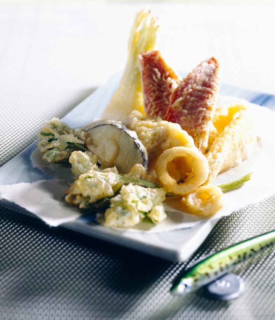 Fish and vegetable Tempura